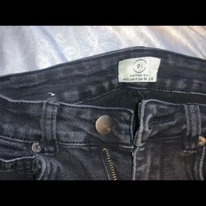 Cotton On Skinny Cropped Black Ripped Jeans